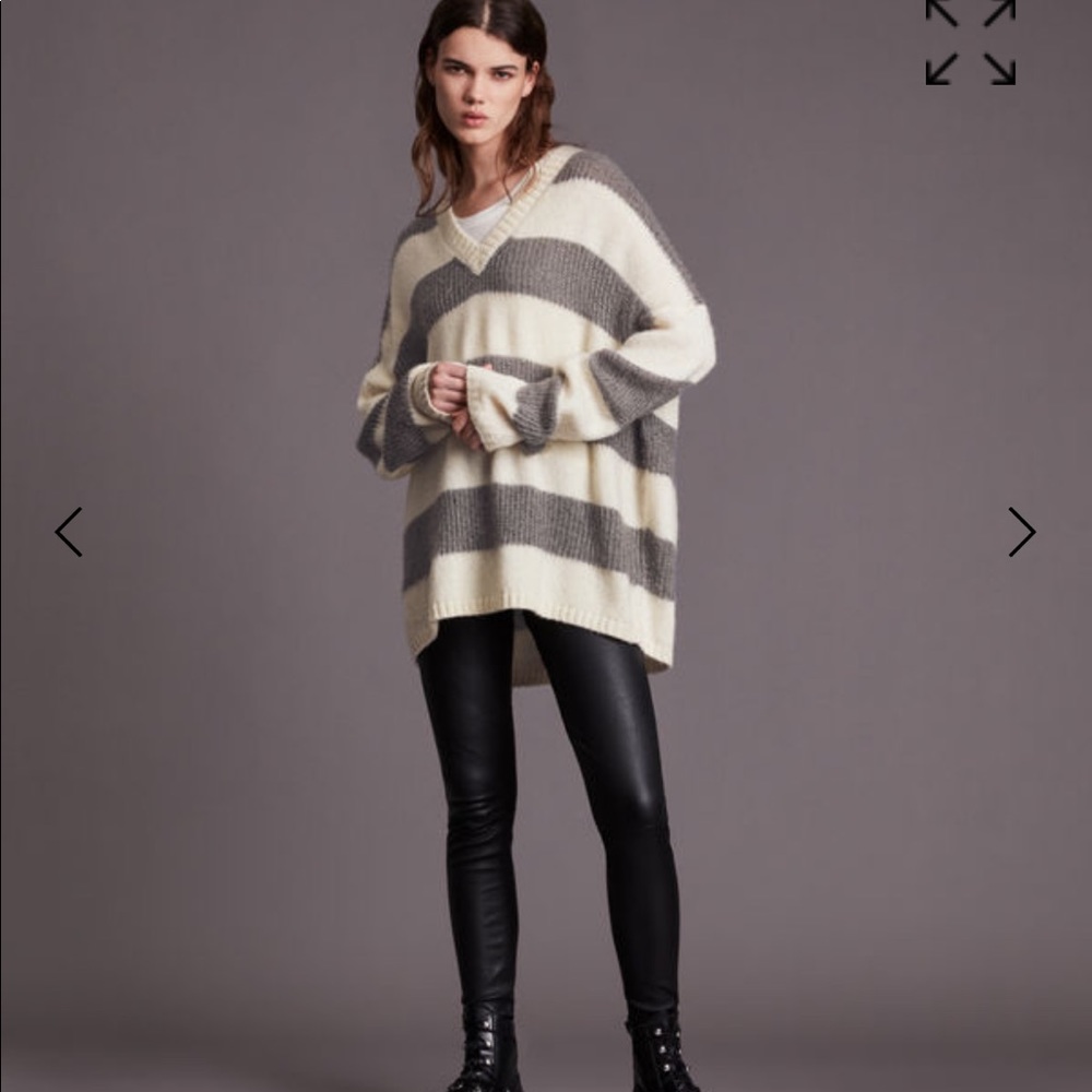 All saints Lou Sparkle V-neck Sweater